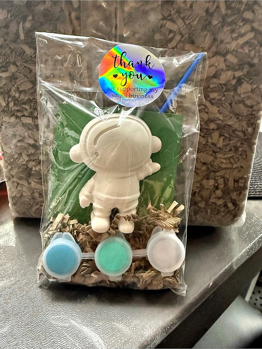 White & Green Astronaut Party Decor Set